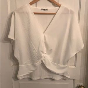 Zara white blouse